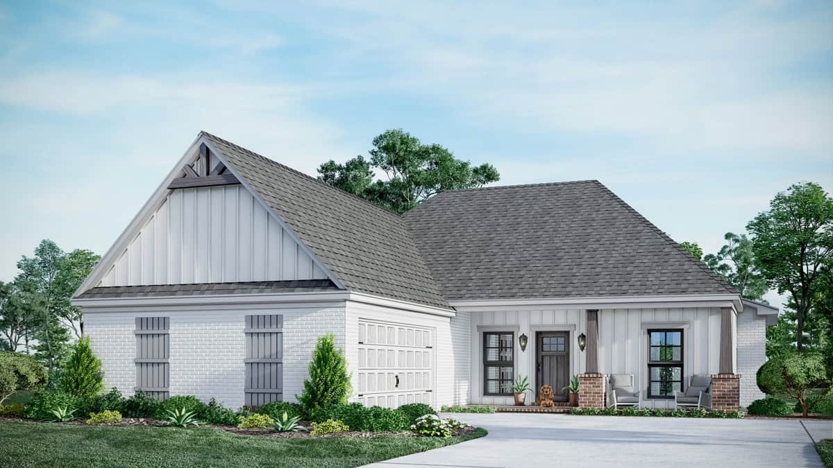 5-Bedroom, 1832 Sq Ft Modern Home Plan - 140-1141 - Main Exterior