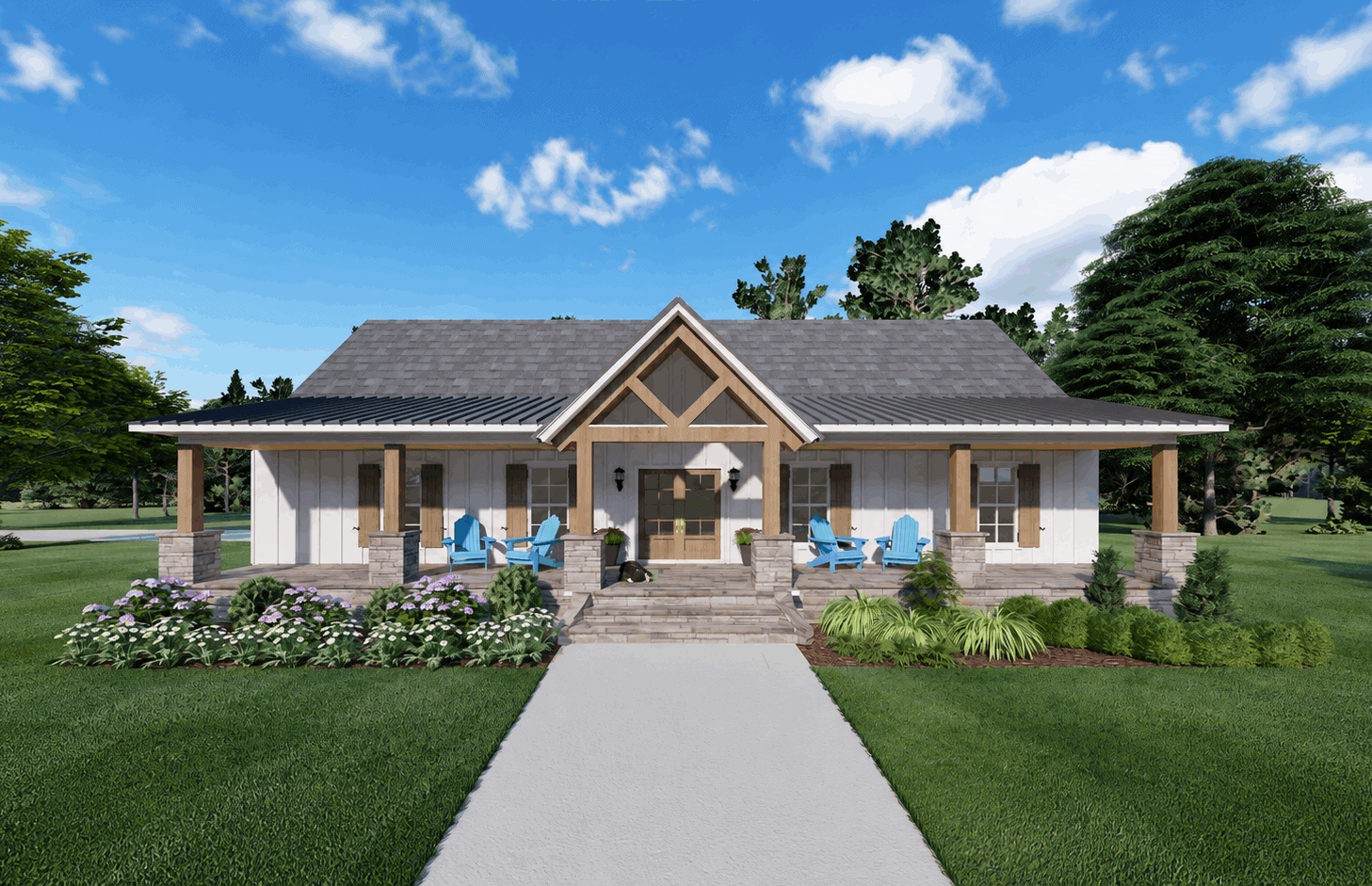 3-Bedroom, 1828 Sq Ft Craftsman Home Plan - 140-1146 - Main Exterior