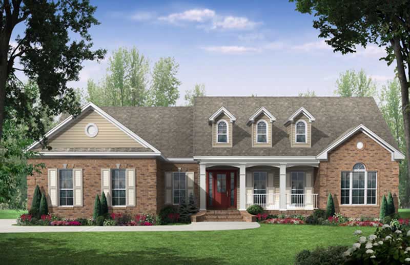 3-Bedroom, 2000 Sq Ft Country Home Plan - 141-1026 - Main Exterior