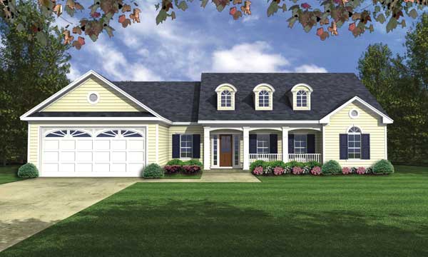 3-Bedroom, 1752 Sq Ft Cape Cod House Plan - 141-1089 - Front Exterior