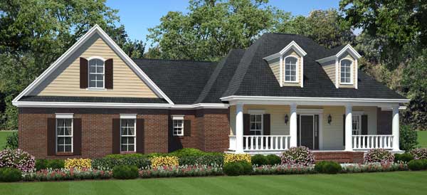 3-Bedroom, 1624 Sq Ft Acadian Home Plan - 141-1090 - Main Exterior