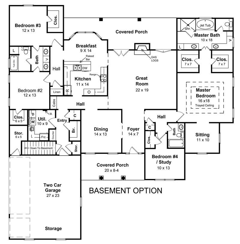 Floor Plan w/ Basement Option