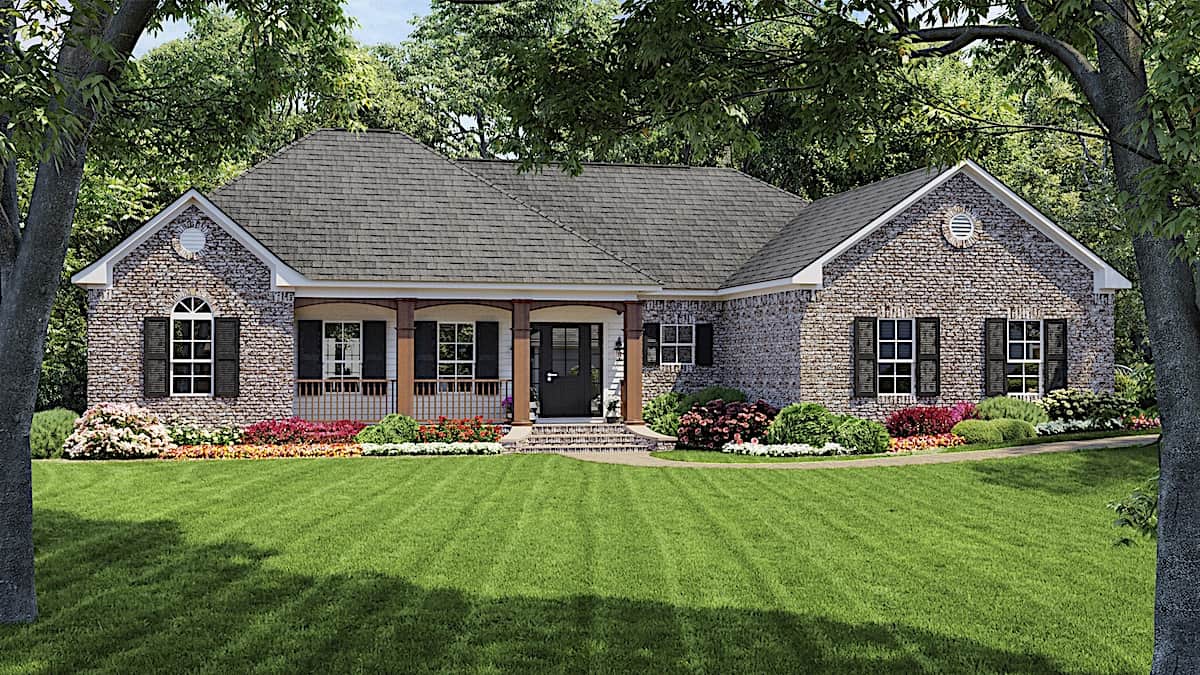 3-Bedroom, 1654 Sq Ft Ranch Home - Plan #141-1134 - Main Exterior
