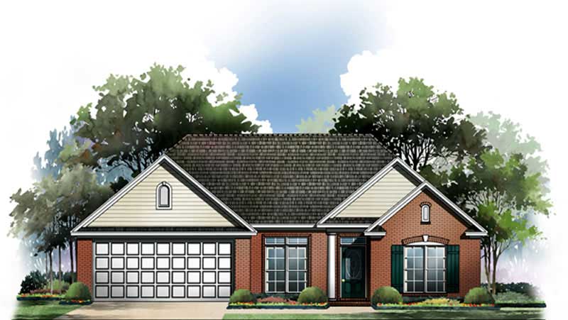 3-Bedroom, 1602 Sq Ft European Home Plan - 141-1190 - Main Exterior