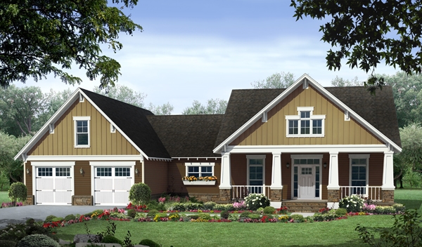 3-Bedroom, 1940 Sq Ft Craftsman House - Plan #141-1247 - Front Exterior