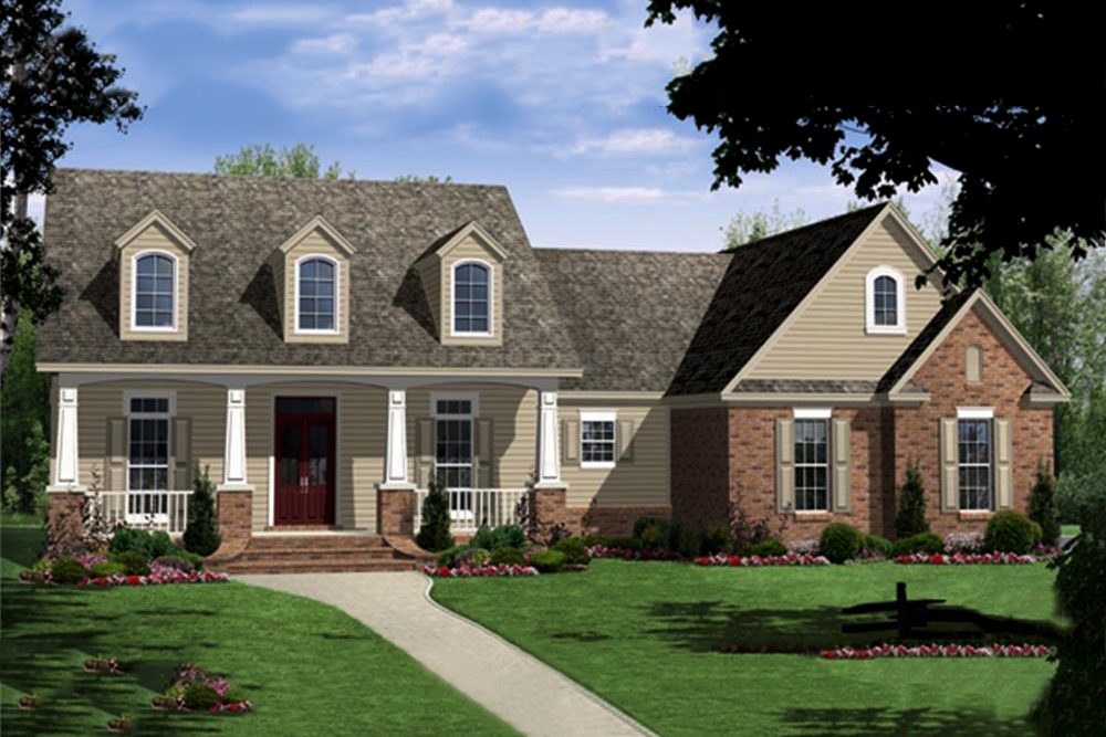 3-Bedroom, 2085 Sq Ft Country Home Plan - 141-1273 - Main Exterior