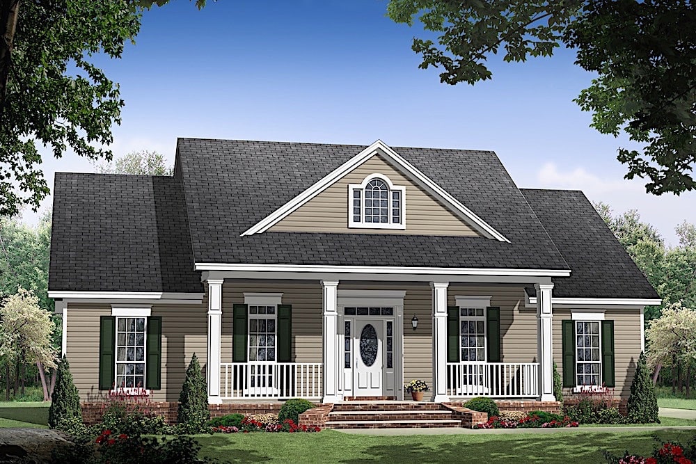 3-Bedroom, 1476 Sq Ft Ranch Home Plan - 141-1312 - Main Exterior