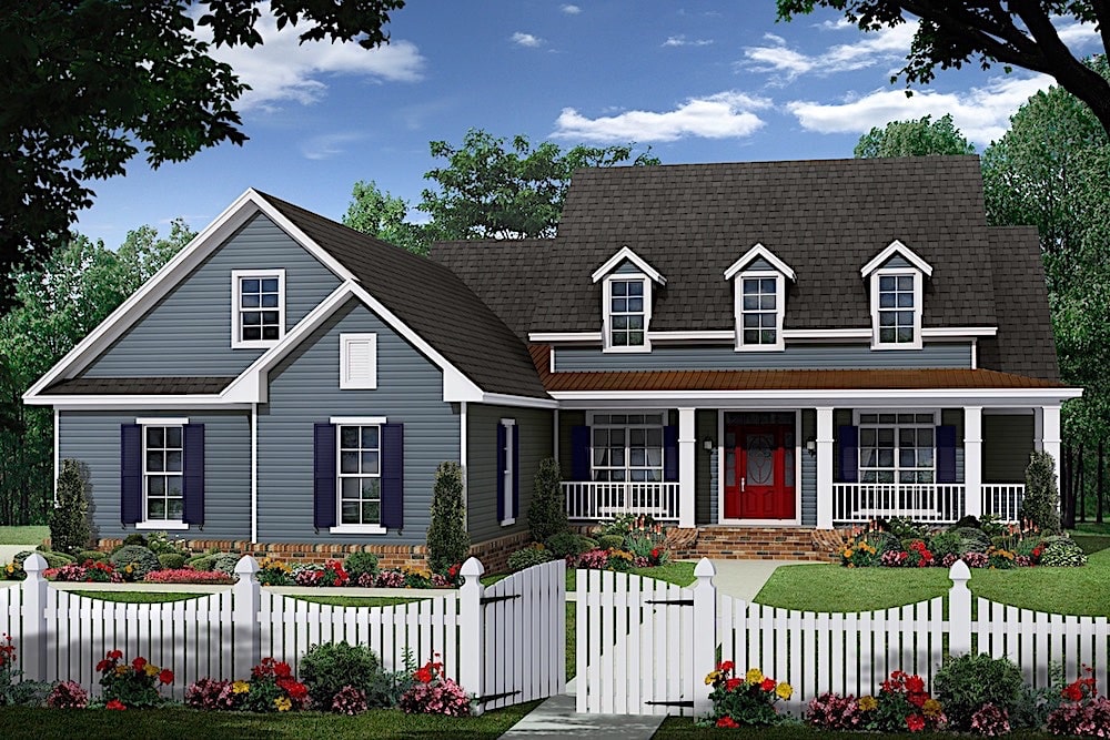 3-Bedroom, 2164 Sq Ft Farmhouse Home Plan - 141-1314 - Main Exterior