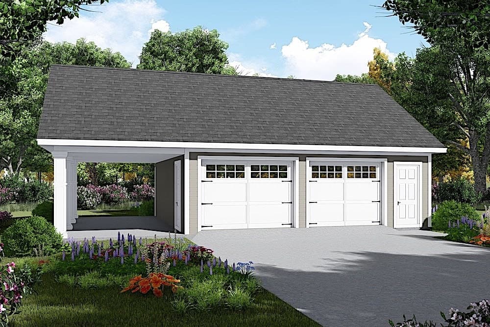 0-Bedroom, 1040 Sq Ft Garage - Plan #141-1317 - Front Exterior