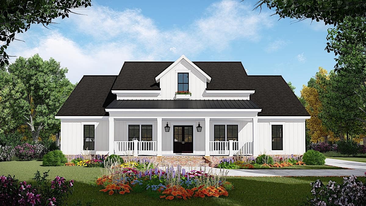 3-Bedroom, 1832 Sq Ft Farmhouse Home - Plan #141-1319 - Main Exterior