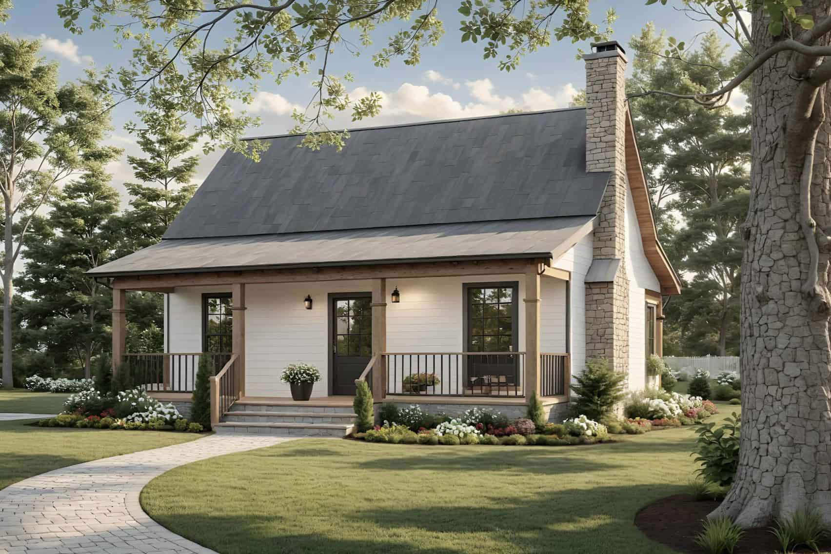 Country House Plan - 1 Bedrms, 1 Baths - 600 Sq Ft - #141-1352