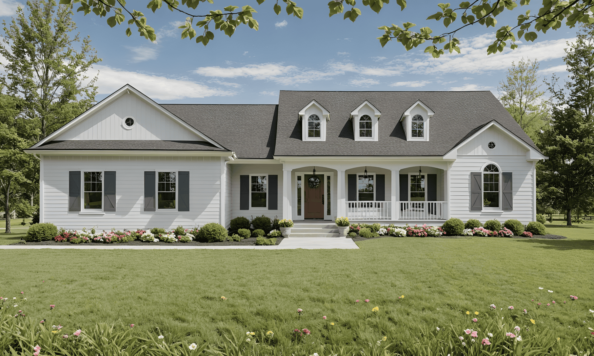 3-Bedroom, 2002 Sq Ft Farmhouse Home Plan - 141-1371 - Main Exterior