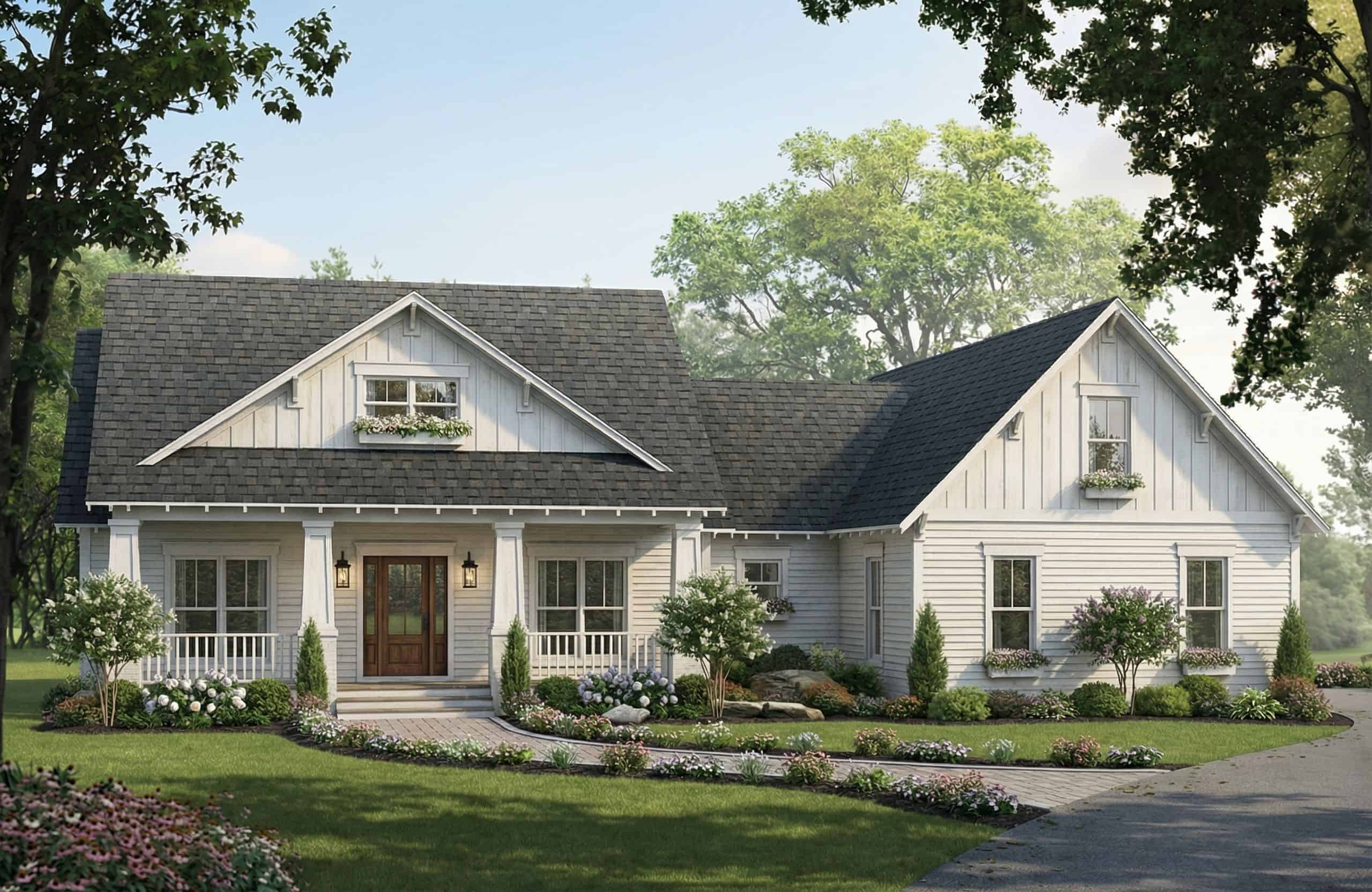 Modern Farmhouse Plan - 3 Bedrms, 2.5 Baths - 1900 Sq Ft - #141-1430