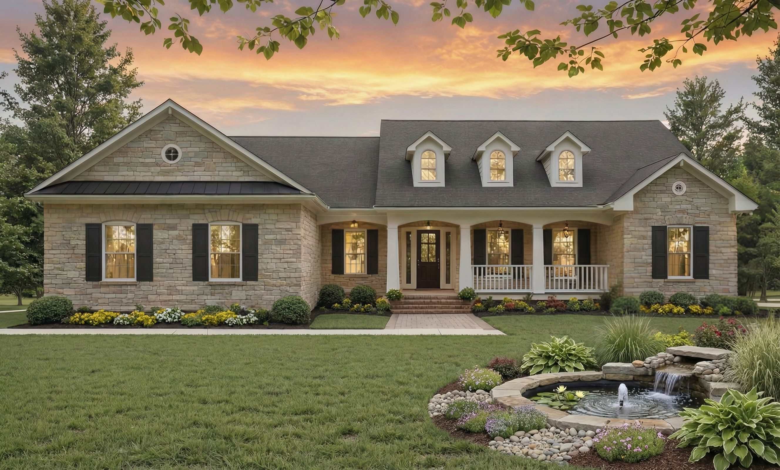 Ranch Floor Plan - 4 Bedrms, 2.5 Baths - 2000 Sq Ft - #141-1432