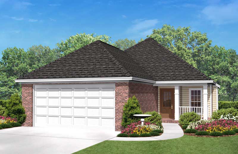 3-Bedroom, 1500 Sq Ft European House Plan - 142-1006 - Front Exterior