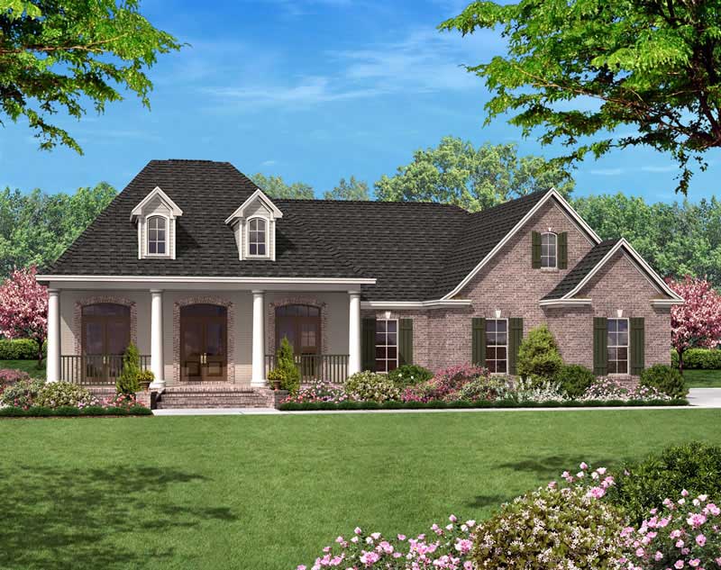 3-Bedroom, 1600 Sq Ft European House Plan - 142-1011 - Front Exterior