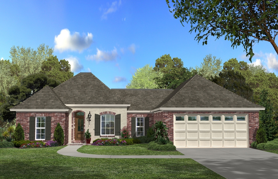 3-Bedroom, 1500 Sq Ft Acadian Home Plan - 142-1057 - Main Exterior