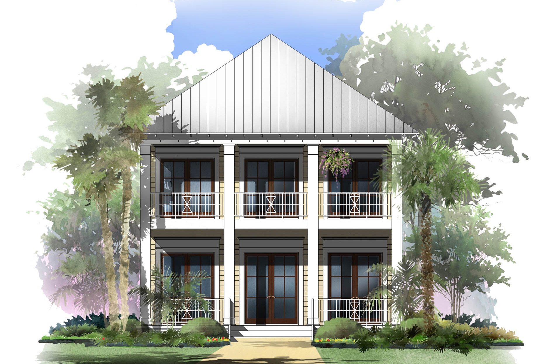 4-Bedroom, 2888 Sq Ft Coastal House Plan - 142-1125 - Front Exterior