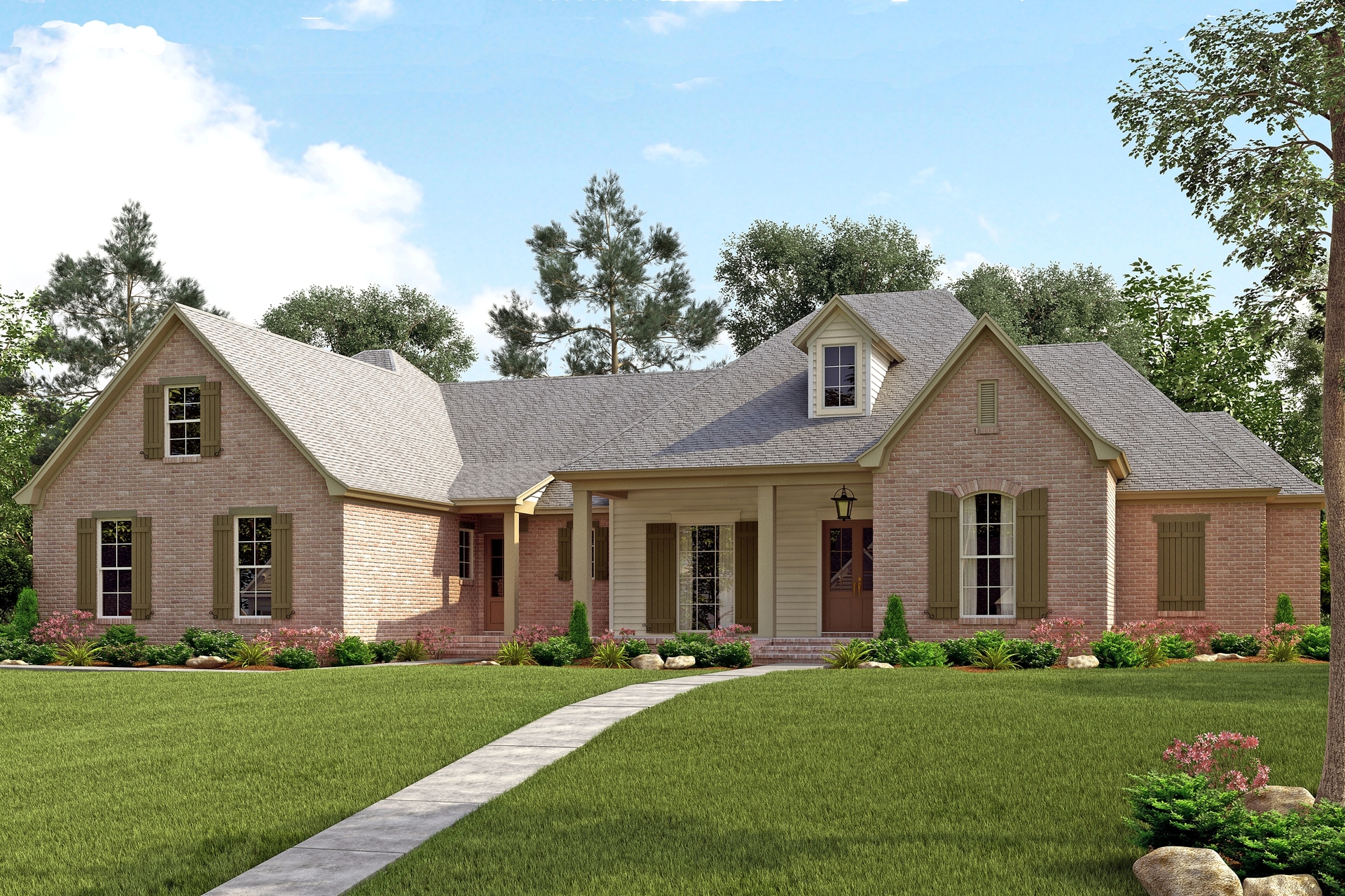 4-Bedroom, 3195 Sq Ft French Home Plan - 142-1139 - Main Exterior