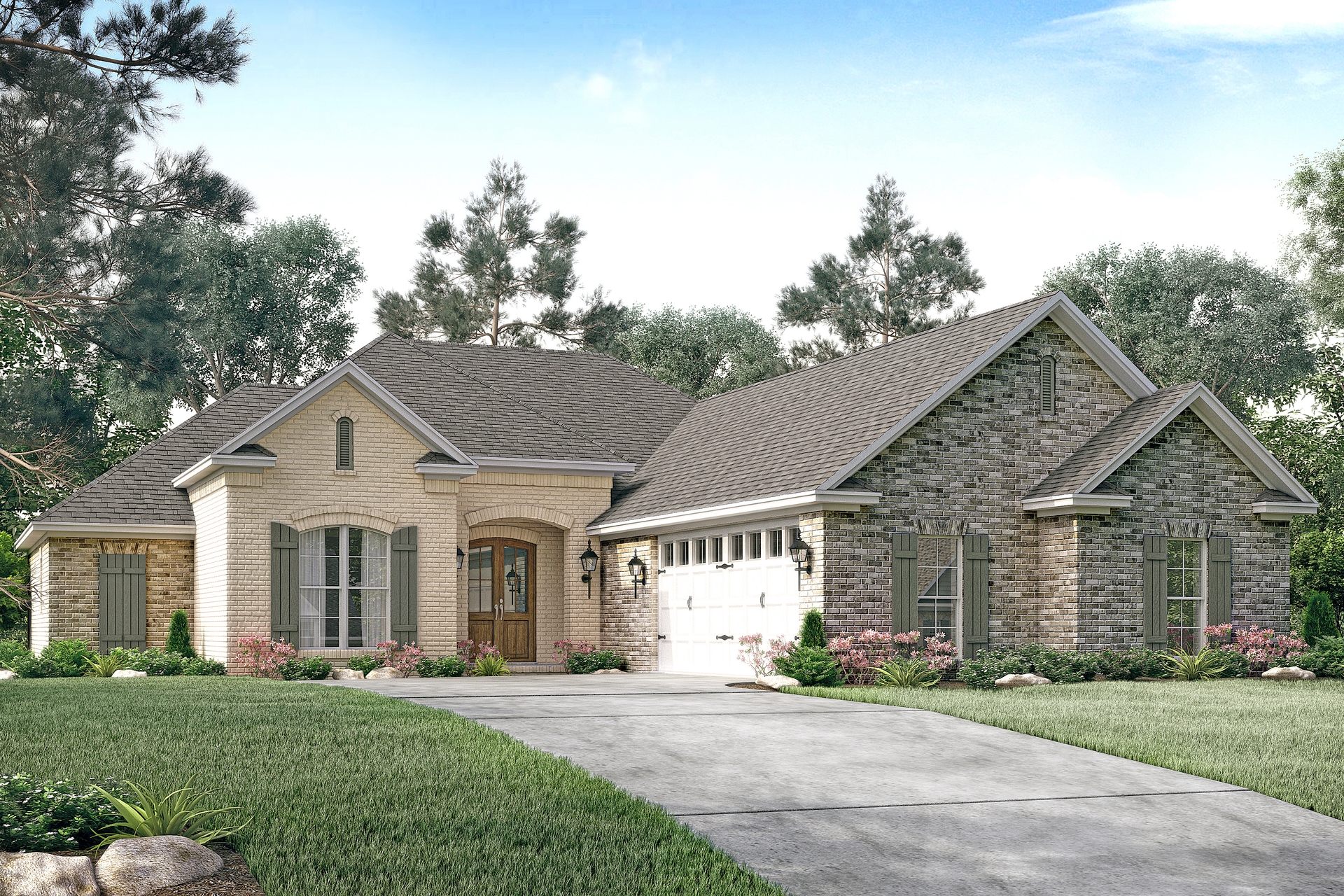 3-Bedroom, 1934 Sq Ft French Home Plan - 142-1146 - Main Exterior