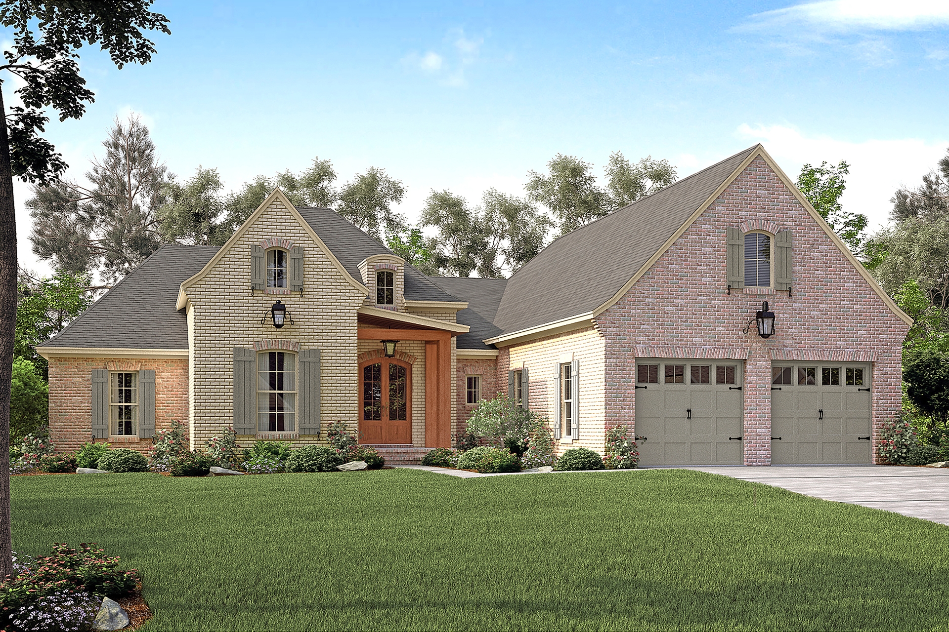 3-Bedroom, 2217 Sq Ft French House Plan - 142-1149 - Front Exterior