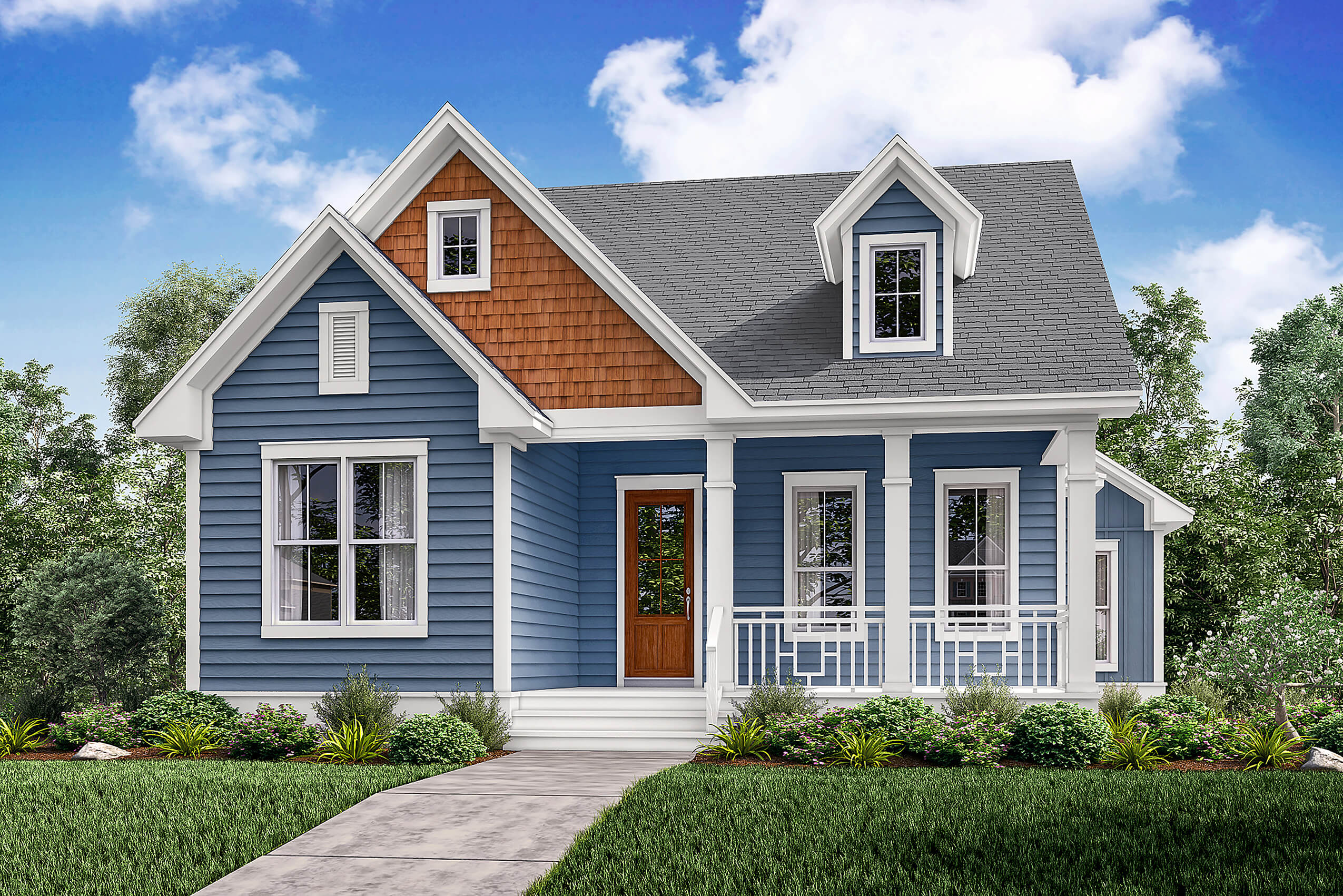 3-Bedroom, 2155 Sq Ft Craftsman Home Plan - 142-1164 - Main Exterior