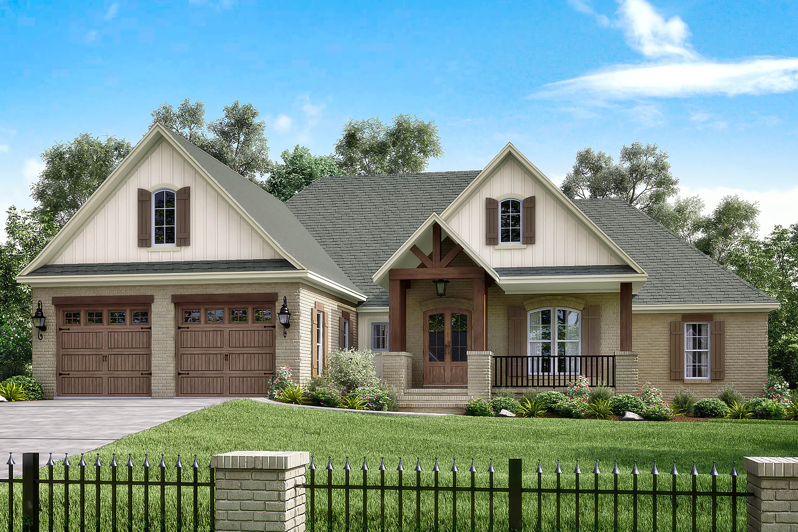 4-Bedroom, 2329 Sq Ft Traditional House Plan - 142-1174 - Front Exterior