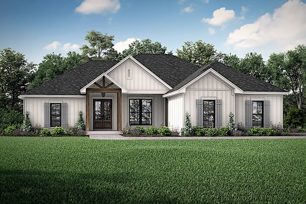 4-Bedroom, 1850 Sq Ft Ranch Home - Plan #142-1222 - Main Exterior