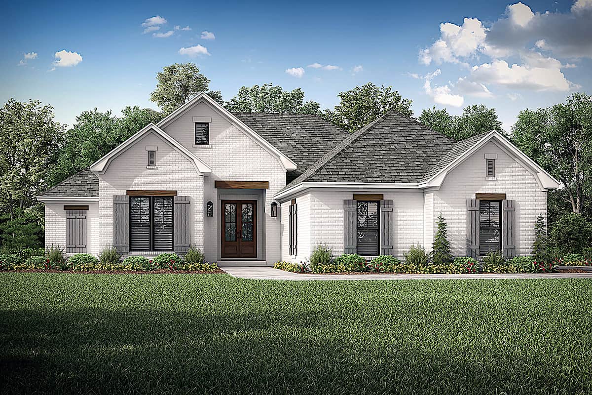 3-Bedroom, 1817 Sq Ft European Home Plan - 142-1227 - Main Exterior