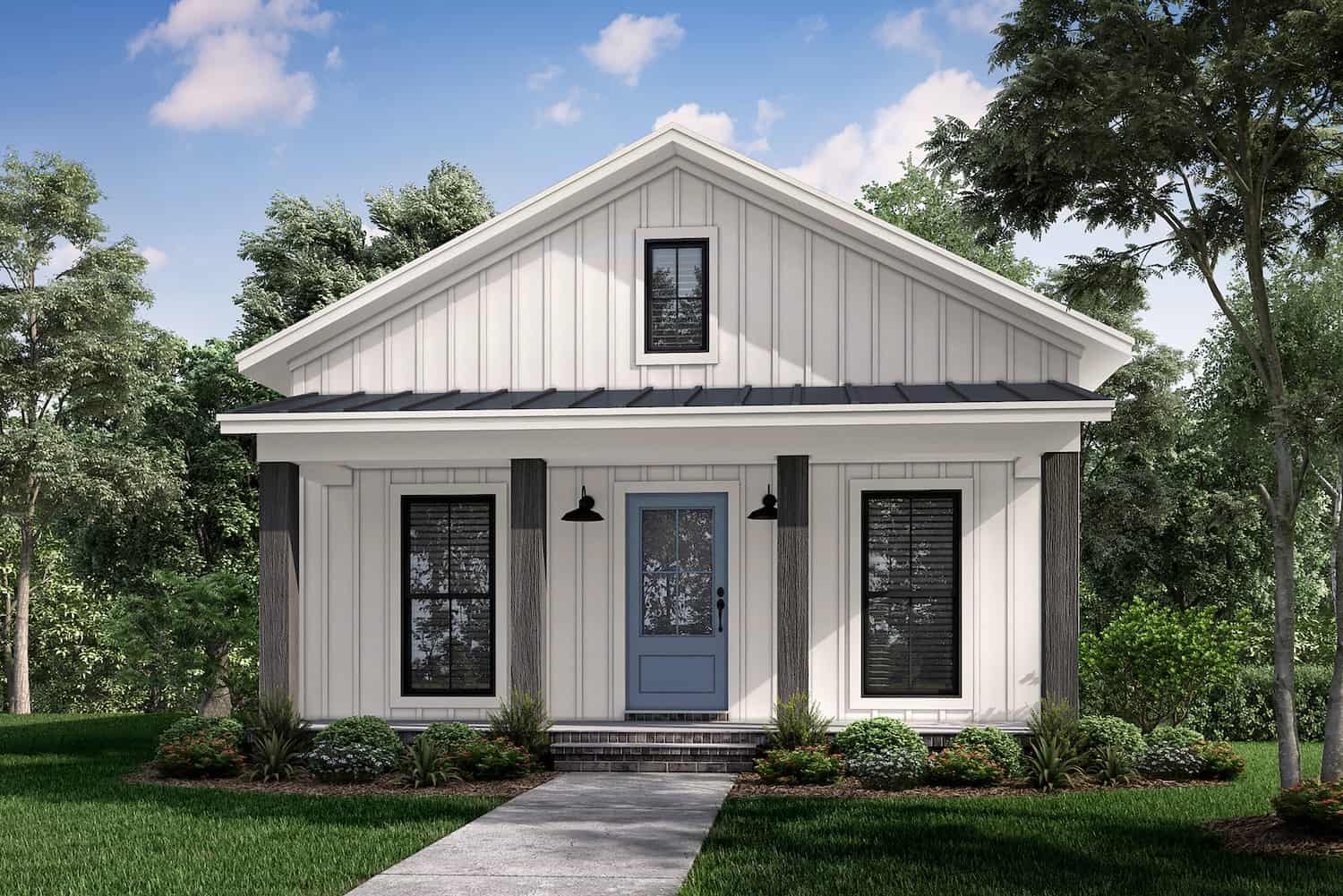 1-Bedroom, 732 Sq Ft Cottage House - Plan #142-1268 - Front Exterior
