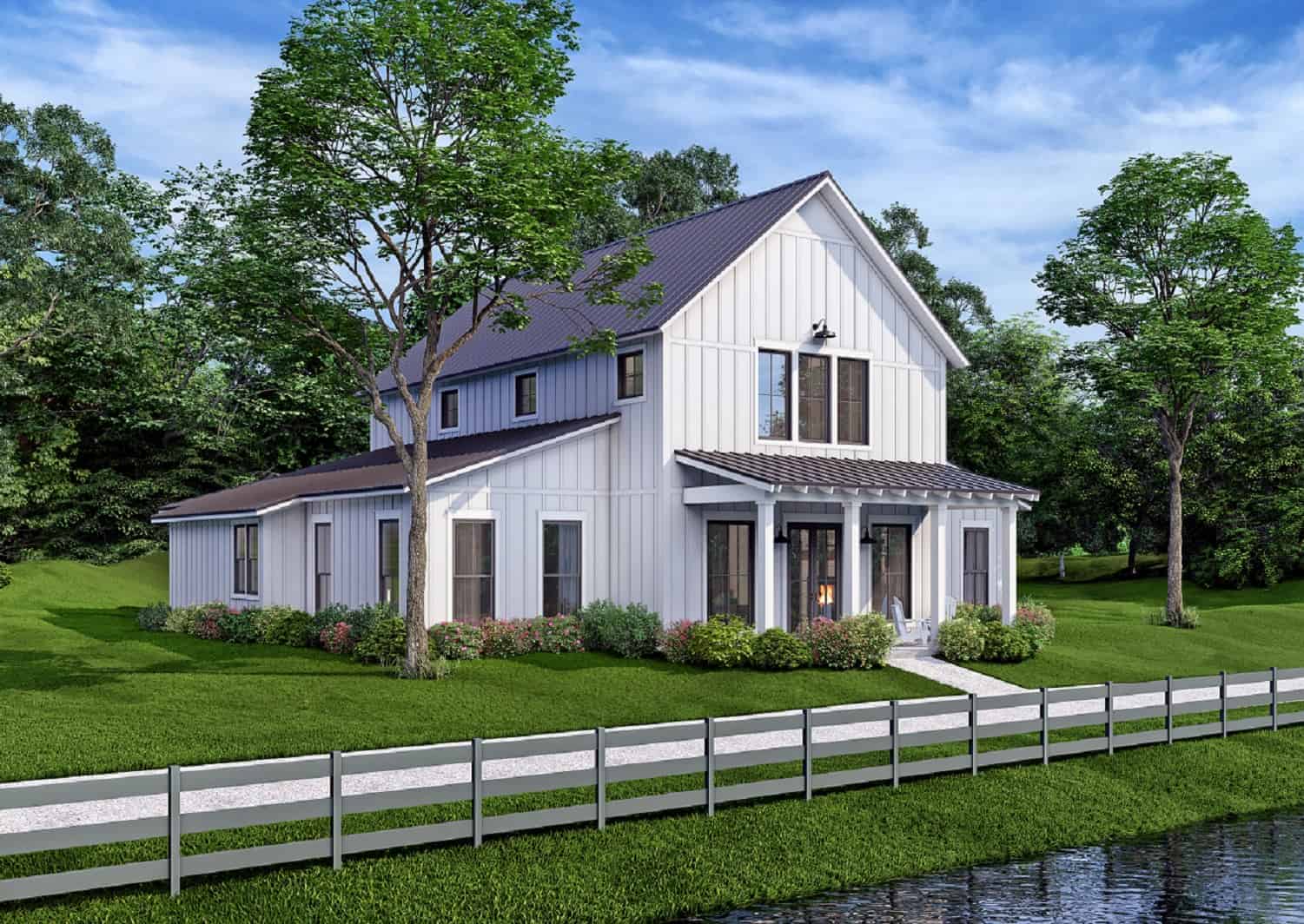 4-Bedroom, 2392 Sq Ft Barn Style House - Plan #142-1269 - Front Exterior