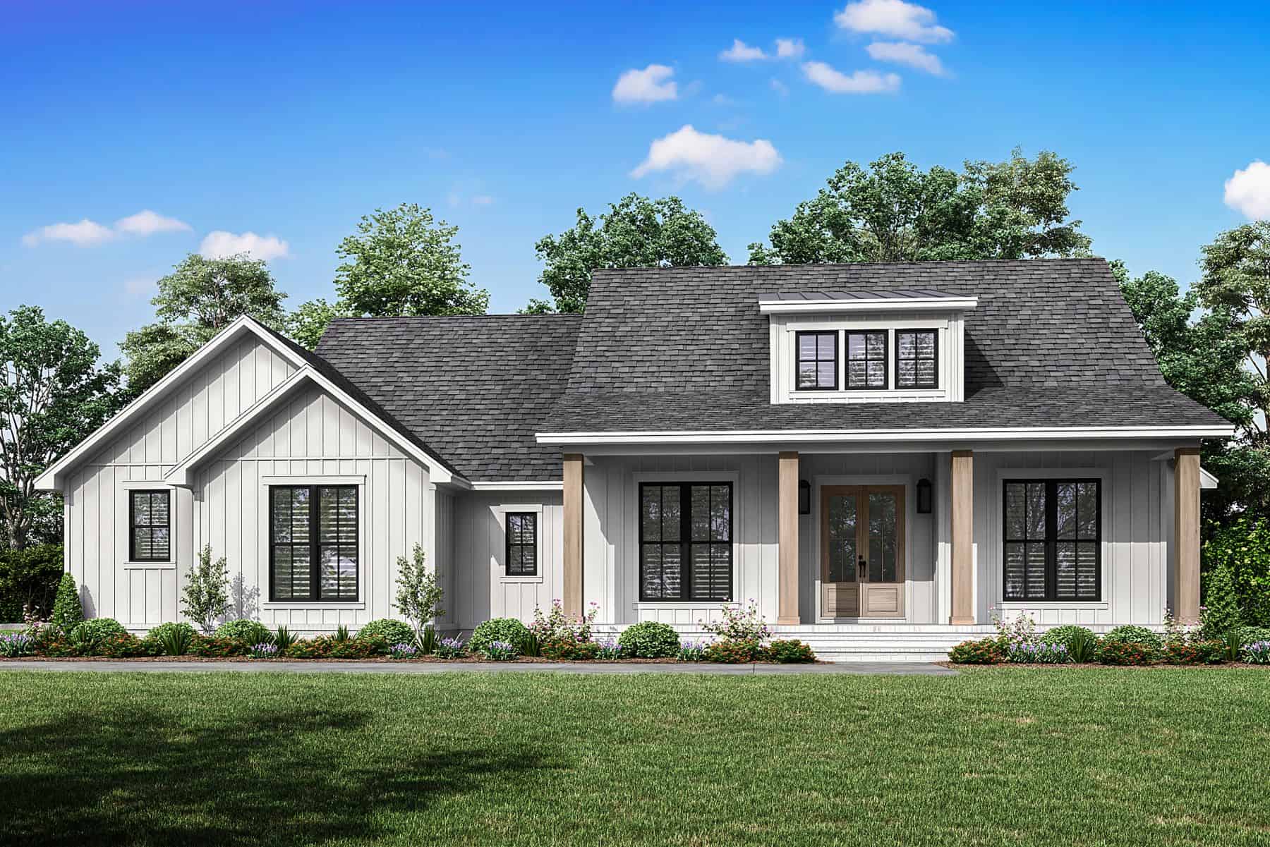 4-Bedroom, 2194 Sq Ft Farmhouse Home Plan - 142-1479 - Main Exterior