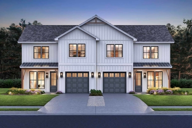 Duplex/Multi-Unit House Plan #142-1516: 3 Bedrm, 3162 Sq Ft Per Unit Home