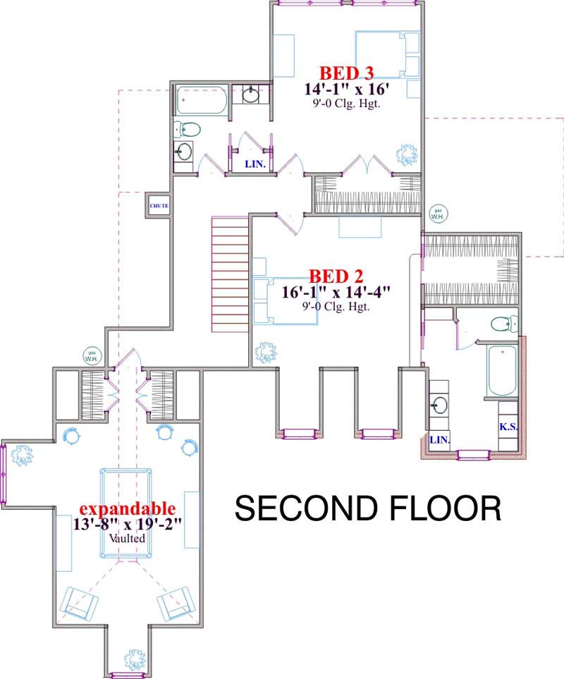 SECOND LEVEL FLOOR PLAN