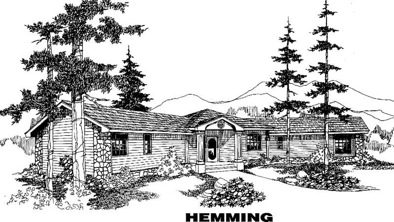 3-Bedroom, 2196 Sq Ft Ranch House Plan - 145-1046 - Front Exterior