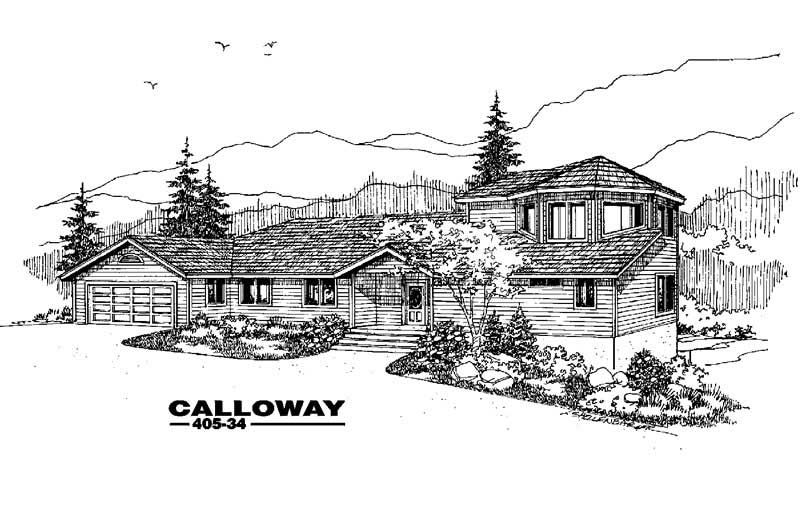 3-Bedroom, 1903 Sq Ft Contemporary House Plan - 145-1049 - Front Exterior