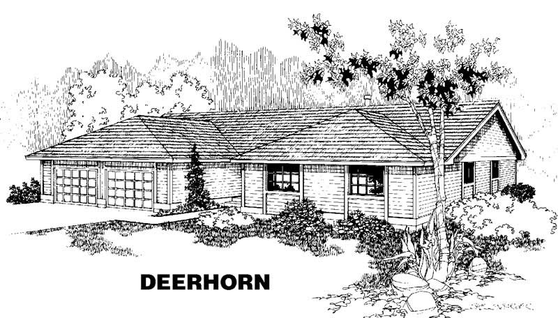 3-Bedroom, 2005 Sq Ft Ranch House Plan - 145-1137 - Front Exterior