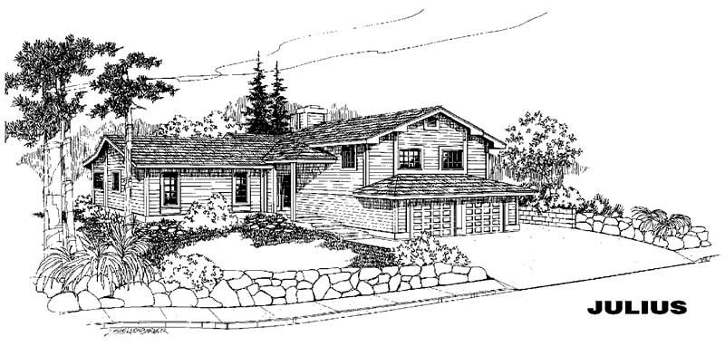 3-Bedroom, 1636 Sq Ft Ranch House Plan - 145-1151 - Front Exterior