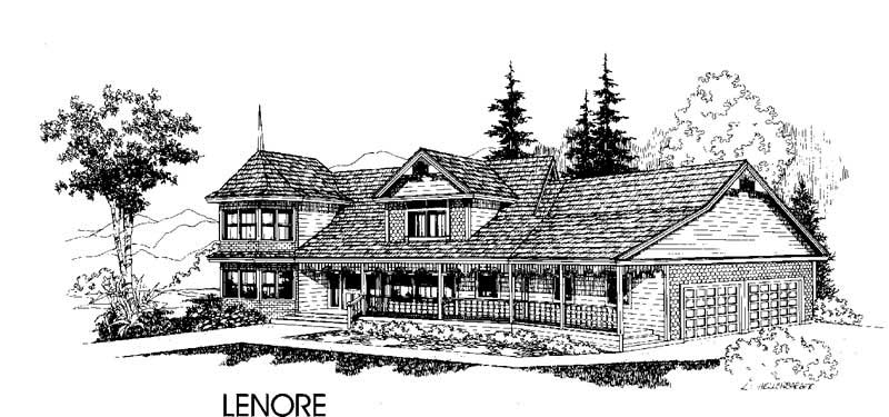 3-Bedroom, 2487 Sq Ft Country House Plan - 145-1257 - Front Exterior