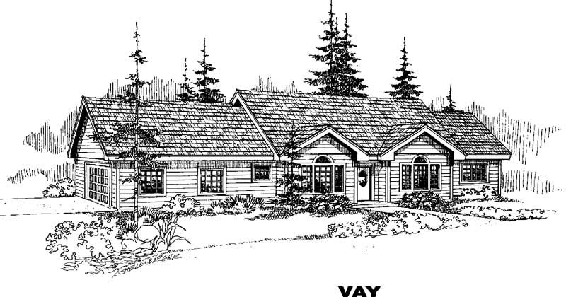 4-Bedroom, 2001 Sq Ft Ranch House Plan - 145-1327 - Front Exterior