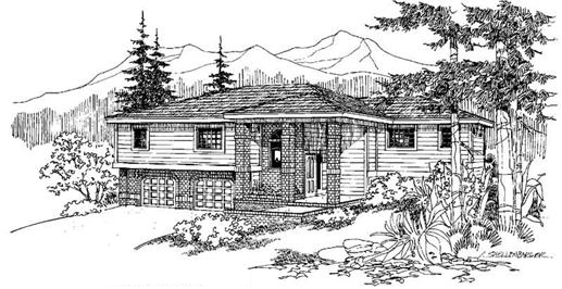 3-Bedroom, 1608 Sq Ft Colonial House Plan - 145-1420 - Front Exterior