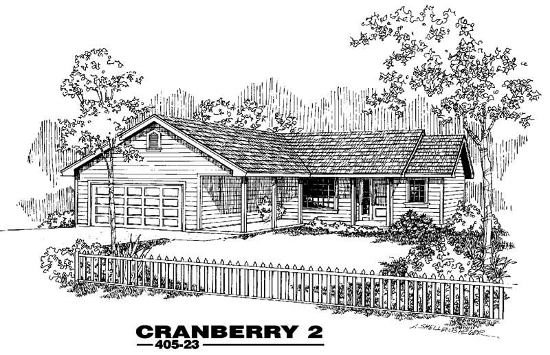 3-Bedroom, 1444 Sq Ft Country House Plan - 145-1427 - Front Exterior