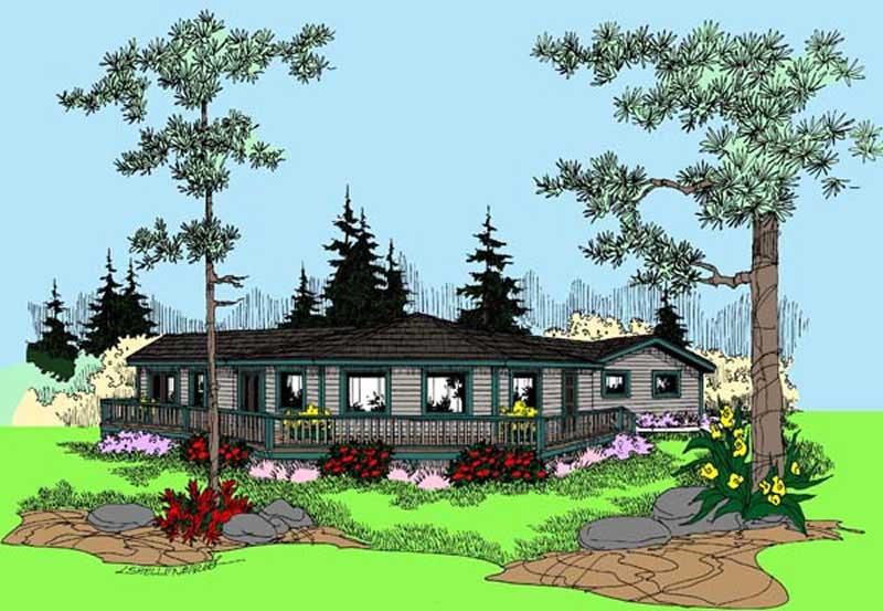 2-Bedroom, 2024 Sq Ft Contemporary House Plan - 145-1434 - Front Exterior