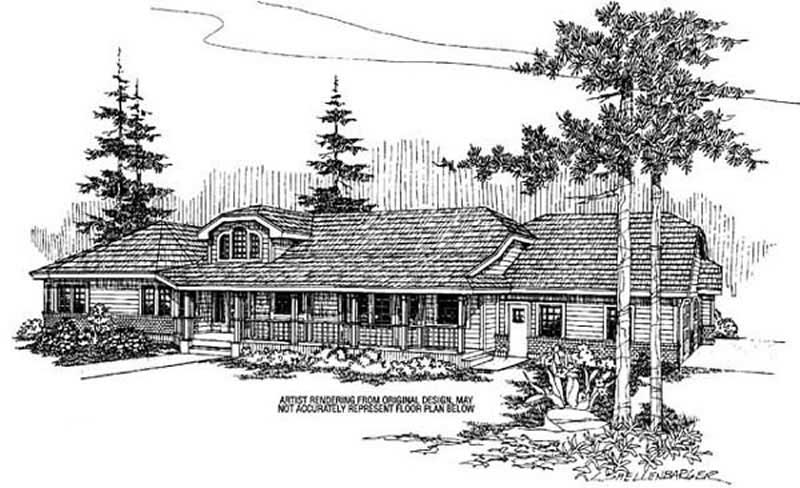 3-Bedroom, 2863 Sq Ft Ranch House Plan - 145-1578 - Front Exterior