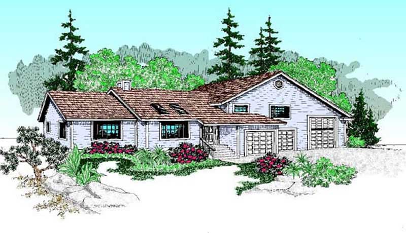 3-Bedroom, 2182 Sq Ft Contemporary House Plan - 145-1887 - Front Exterior