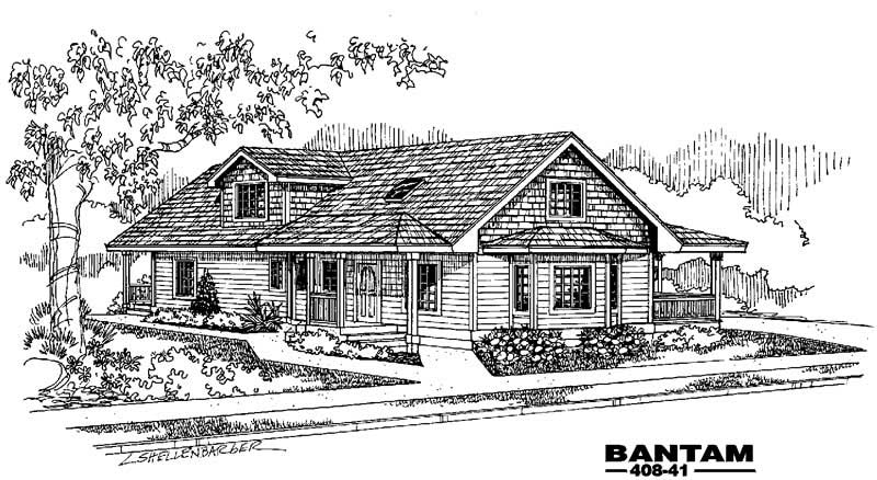 3-Bedroom, 2969 Sq Ft Country House Plan - 145-1945 - Front Exterior