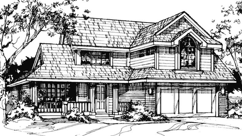 3-Bedroom, 2285 Sq Ft Country House Plan - 146-1014 - Front Exterior