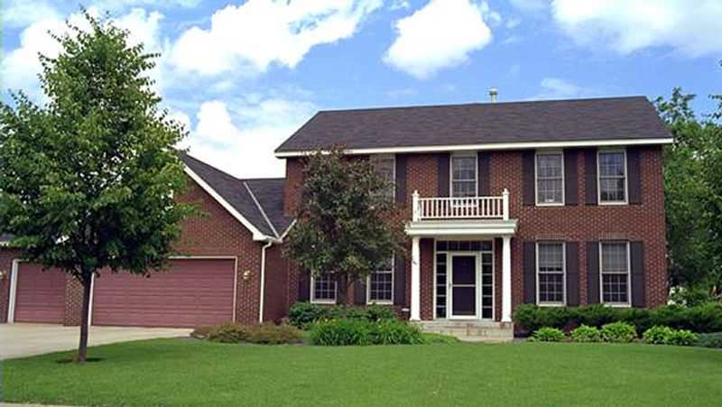 4-Bedroom, 2214 Sq Ft Colonial House Plan - 146-1020 - Front Exterior