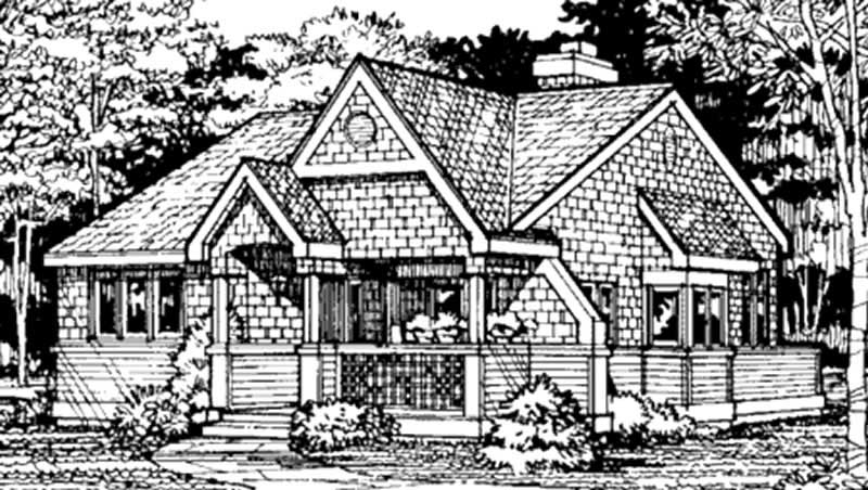 2-Bedroom, 1199 Sq Ft Country House Plan - 146-1050 - Front Exterior