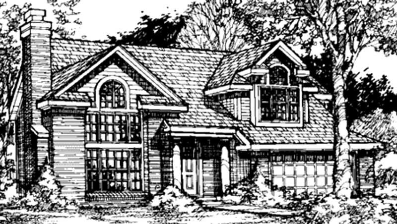 3-Bedroom, 2309 Sq Ft Country House Plan - 146-1132 - Front Exterior